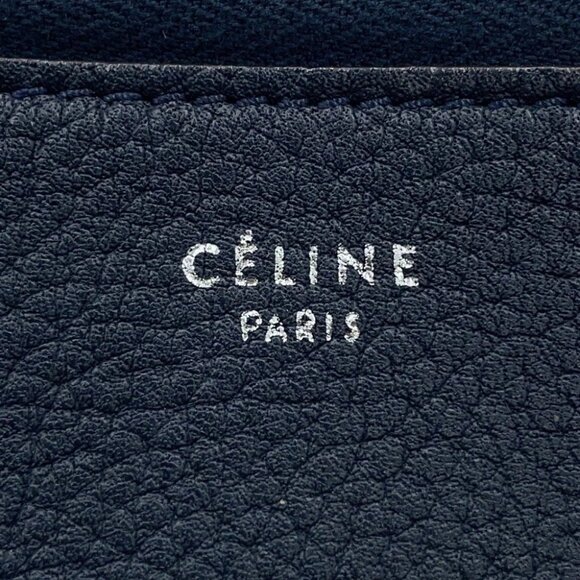 CELINE Cosmetic pouch Leather Navy - Picture 13 of 15
